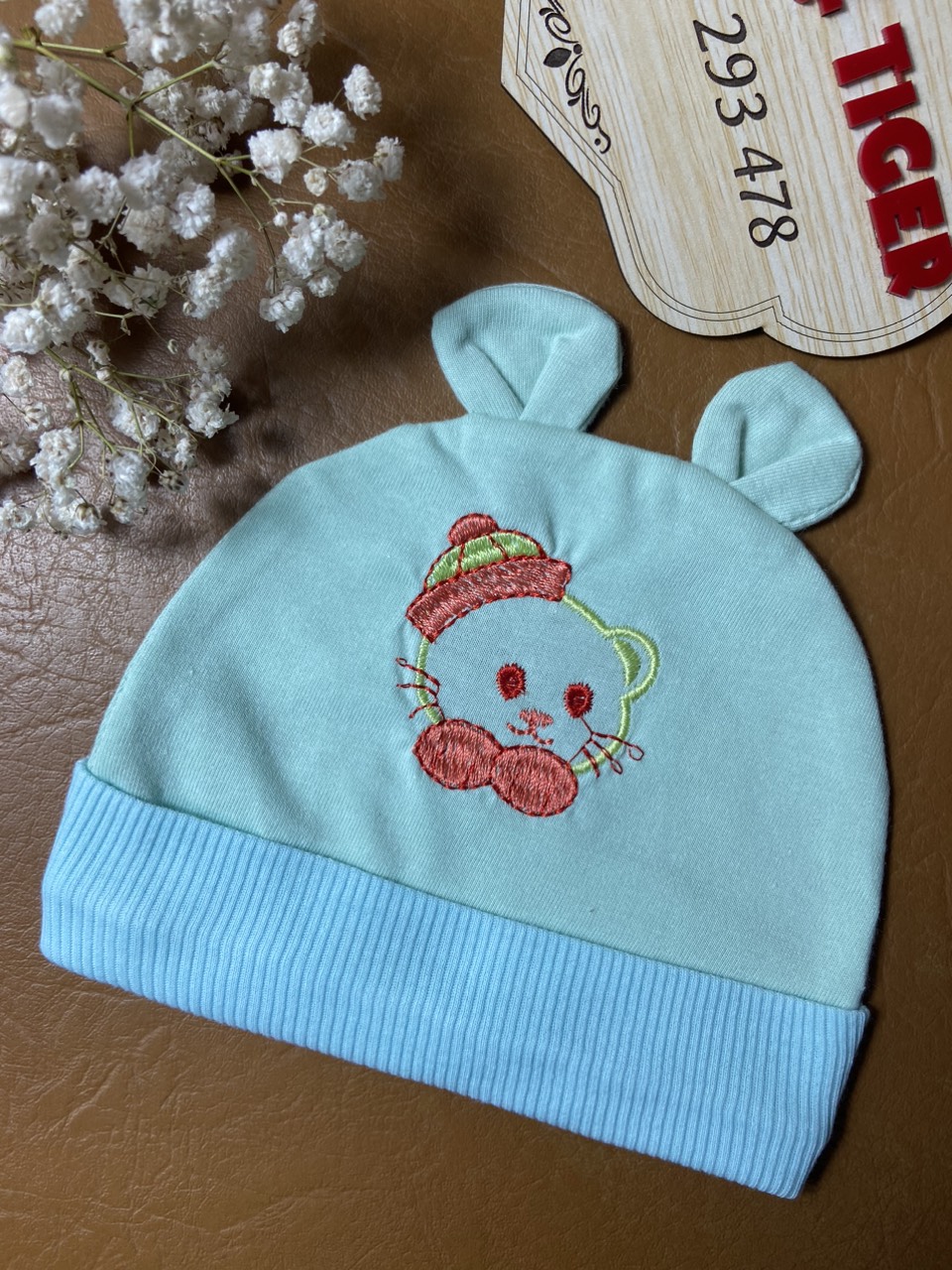 Nón vải sơ sinh cotton mềm mịn co dãn tốt cho bé từ 0-6 tháng