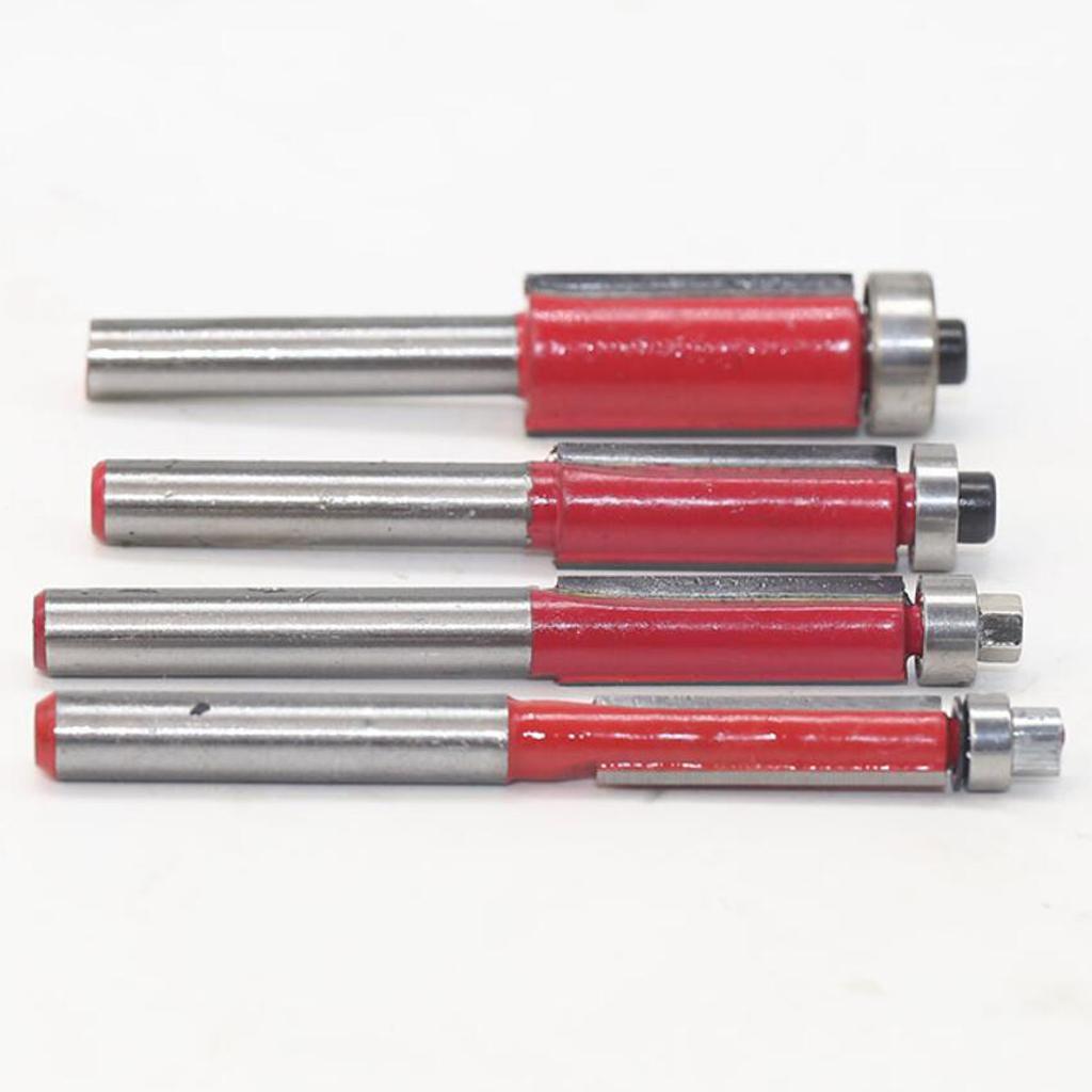 4 Miếng Xả Viền Router Bit 1/4 ''Dụng Cụ Làm Rau Cau Rãnh Router Bit Bộ