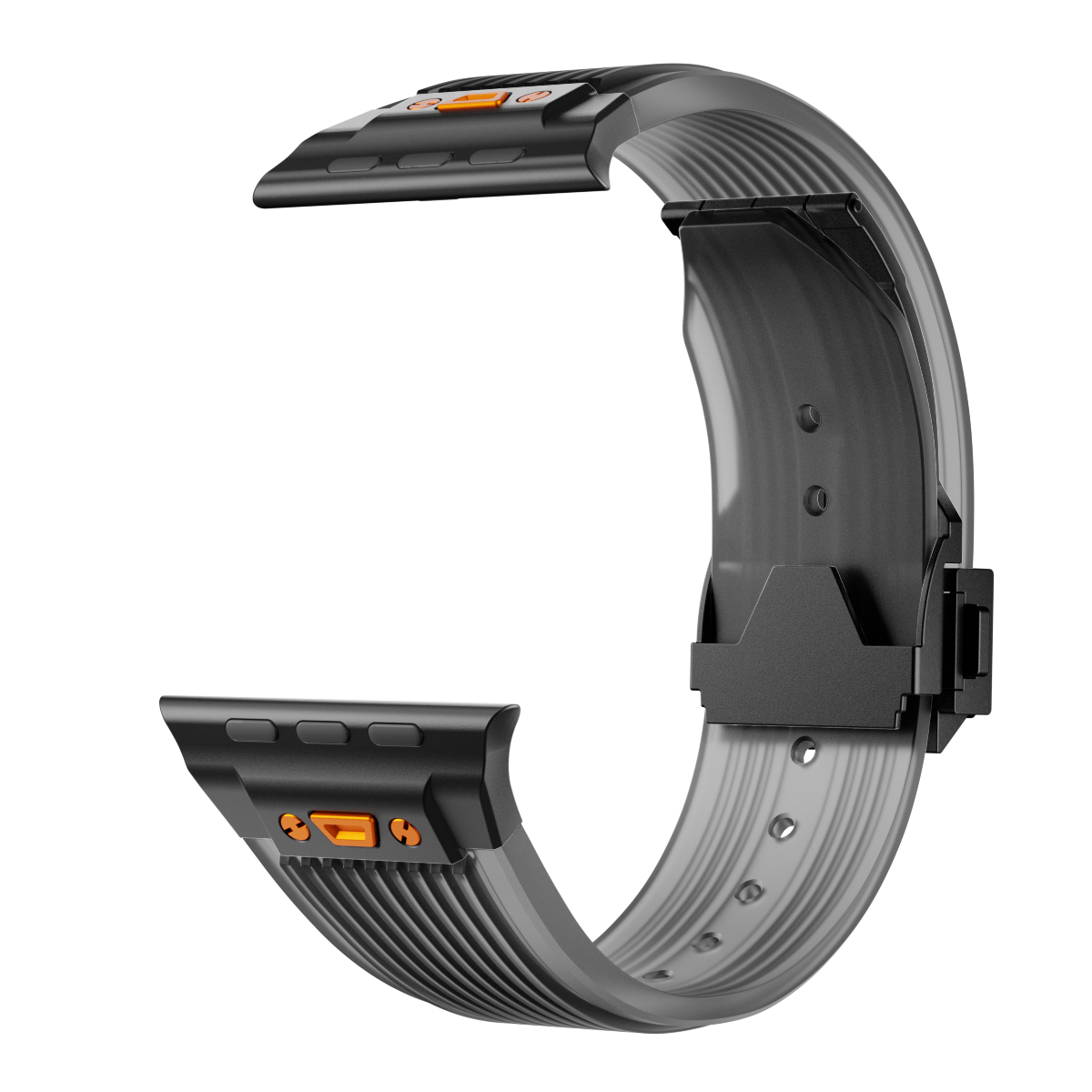 Dây đeo Hublot Style Trong Suốt cho Apple Watch Ultra 1/2/3 & Apple Watch Series 4/5/6/7/8/9/SE/10/11 Size 44/45/46/49mm - Hàng Chính Hãng