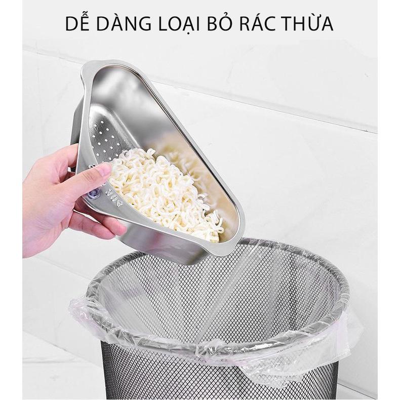 Rổ lọc rác inox bồn rửa chén ngăn tắc bồn rửa,không ghê tay | Khay lọc rác bồn rửa chất liệu INOX 304 siêu bền MKS049