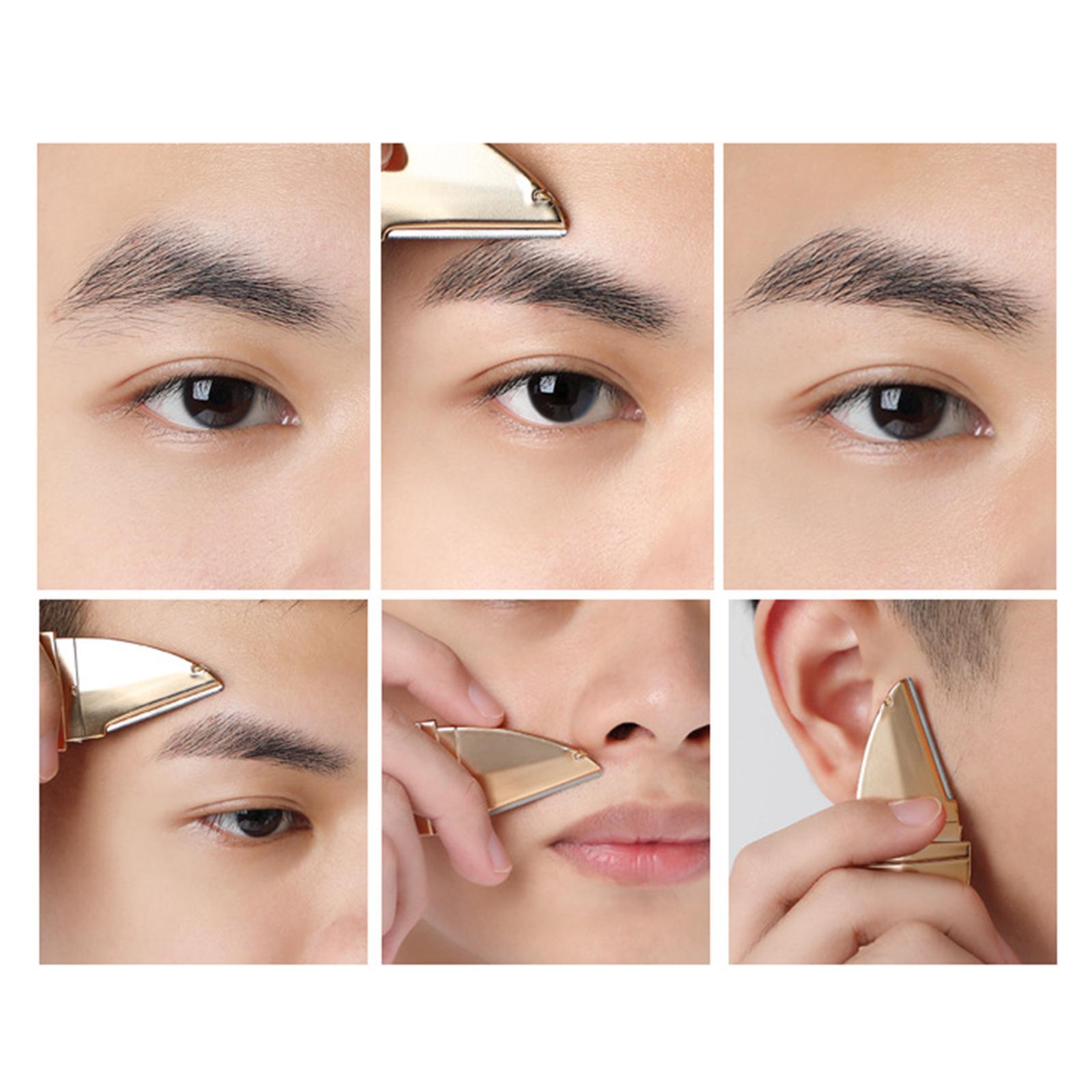 Eyebrow  with Cover Eyebrow Shaper Multipurpose Portable for Man Women , Golden