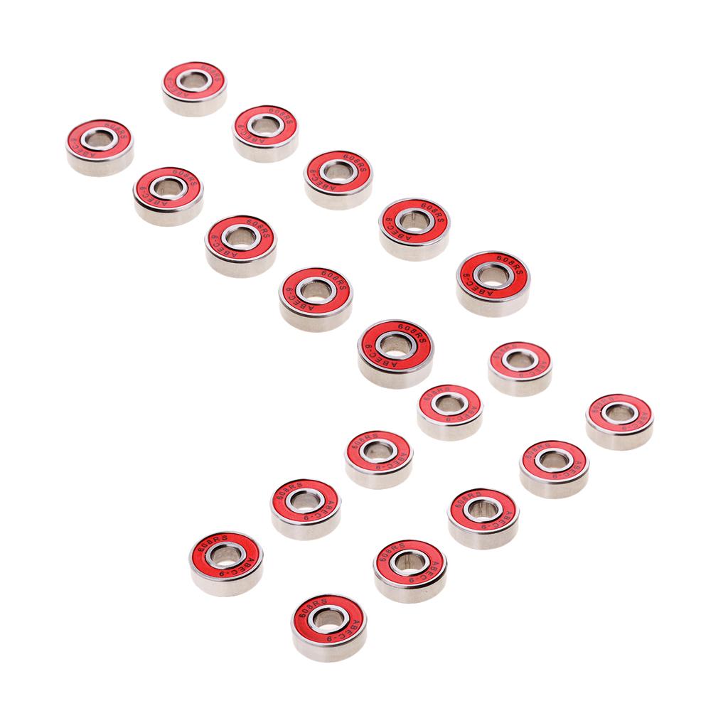 20 Chiếc ABEC-9 608RS Lăn Bánh Vòng Bi Cói Vòng Bi Đỏ