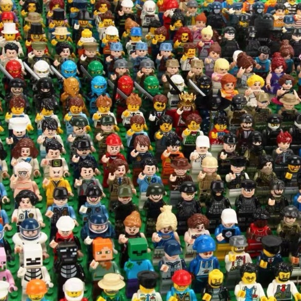 Bộ 50 nhân vật lắp ráp mini figure ngẫu nhiên khác nhau bằng nhựa ABS đầy đủ các chủ đề
