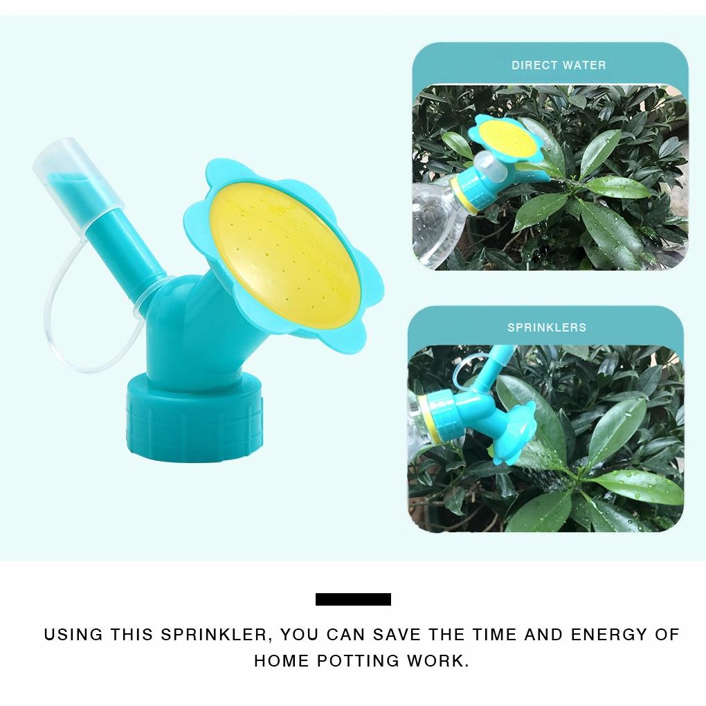 Drink Bottle Watering Spray Home Garden Flower Shop Plant Irrigation Sprinkler PP Nozzle Blue ELEN