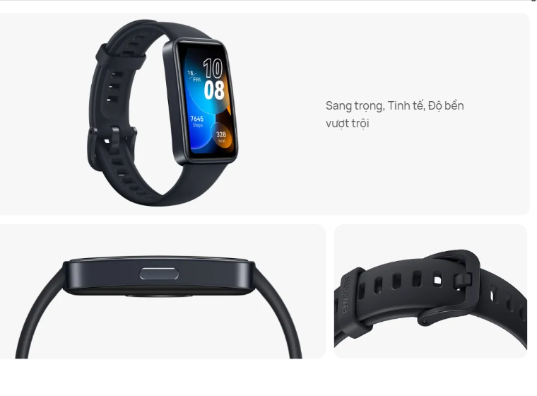 Vòng đeo tay thông minh HUAWEI Band 8 | 100 chế độ luyện tập thể thao | Phân tích khoa học Giấc Ngủ | Hàng Chính Hãng