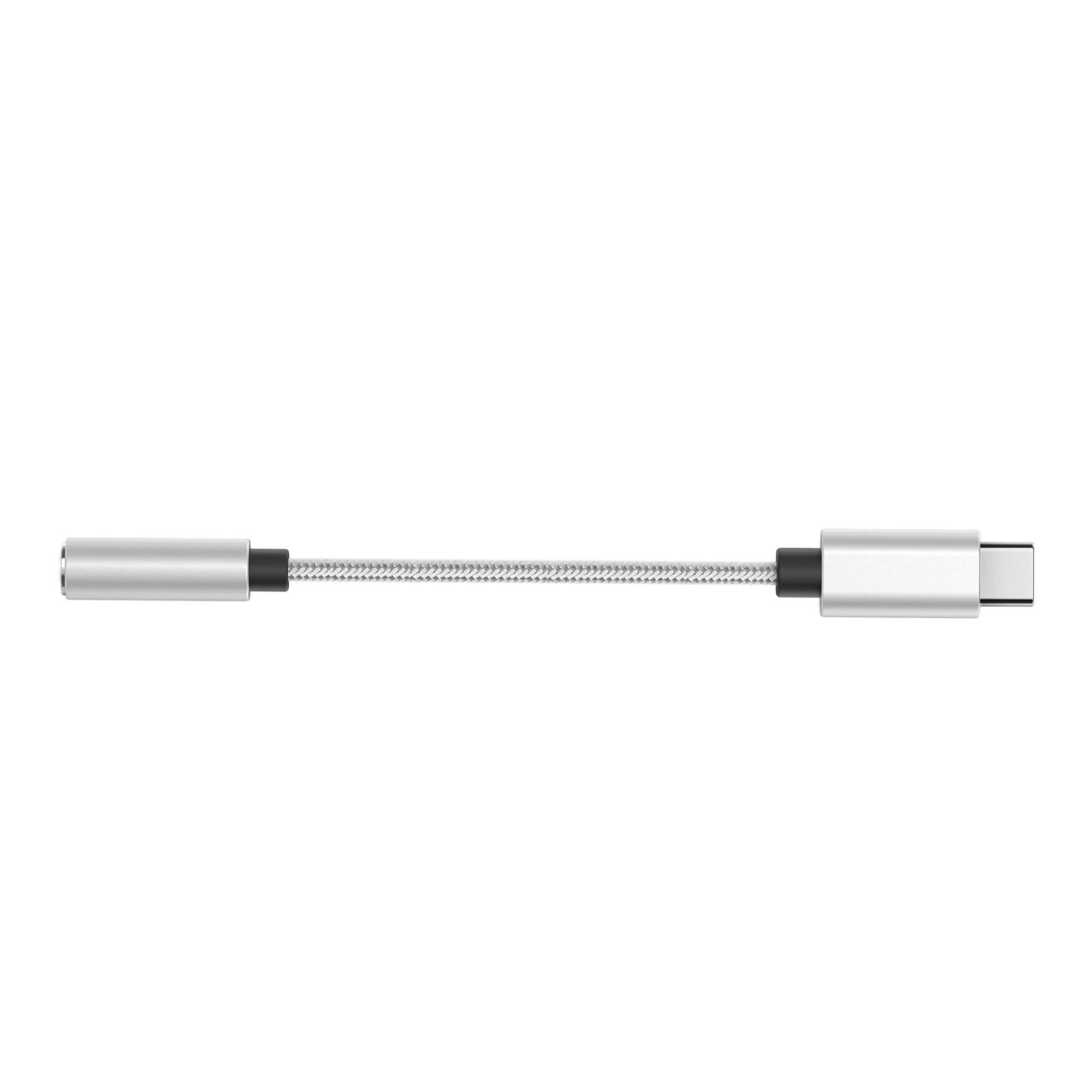 Type C to 3.5mm Audio Adapter Headphone Jack Connector for Cellphones - Black,