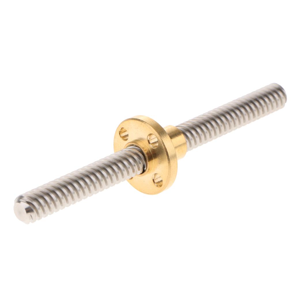 1 Thép Không Gỉ 3D Máy In Accs Vít Dẫn Cần Đồng T8-D8 2-150 Mm