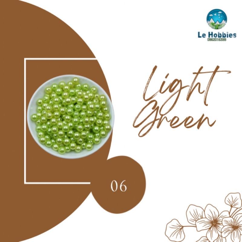Gói 50gram hạt trai nhựa có lỗ nhiều màu đính kết