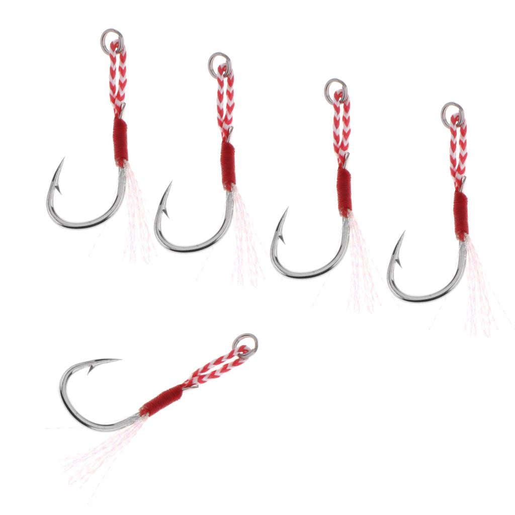 5 Cái Carbon Thép Hỗ Trợ Móc Câu Cá Jig Móc Mồi Sống