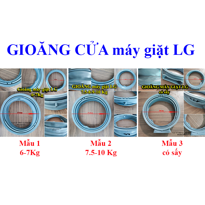 Gioăng dùng cho máy giặt LG có sấy không sấy 7kg 6kg 8kg 9kg 10kg ron cao su cánh cửa loại tốt zoăng mg Hàng mới