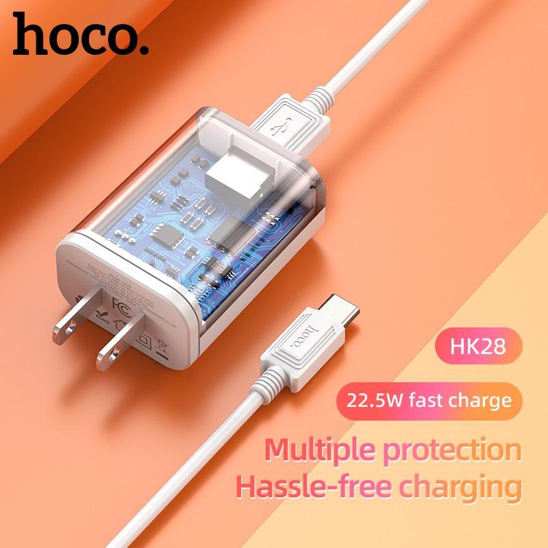 Bộ sạc Hoco HK28 USB Type-C Fast Charge / VOOC / QC3.0 22.5W (Trắng) - Nhất Tín Computer