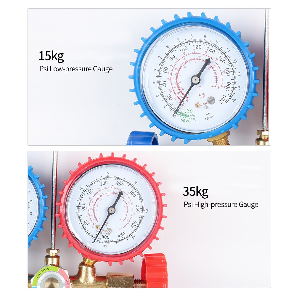 Đồng hồ nạp gas máy lạnh điều hoà ô tô đôi, Dụng cụ nạp gas điều hòa dân dụng