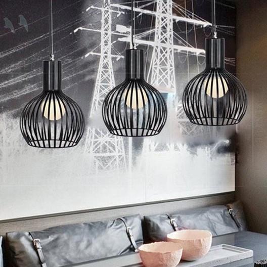 Bộ 3 thả chụp nơm trang trí bàn ăn kèm bóng LED cao cấp