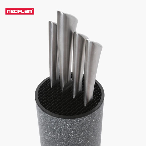 Ống cắm dao Neoflam Hàn Quốc. Kích thước : 12.5 x 23.5, Trọng lượng: 620g, Cất trữ được 7 cây