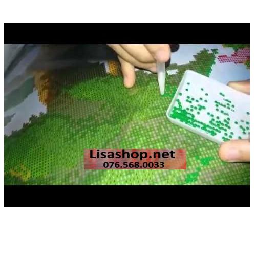 Tranh đính đá CHA MẸ 75x48cm chưa đính lg1171