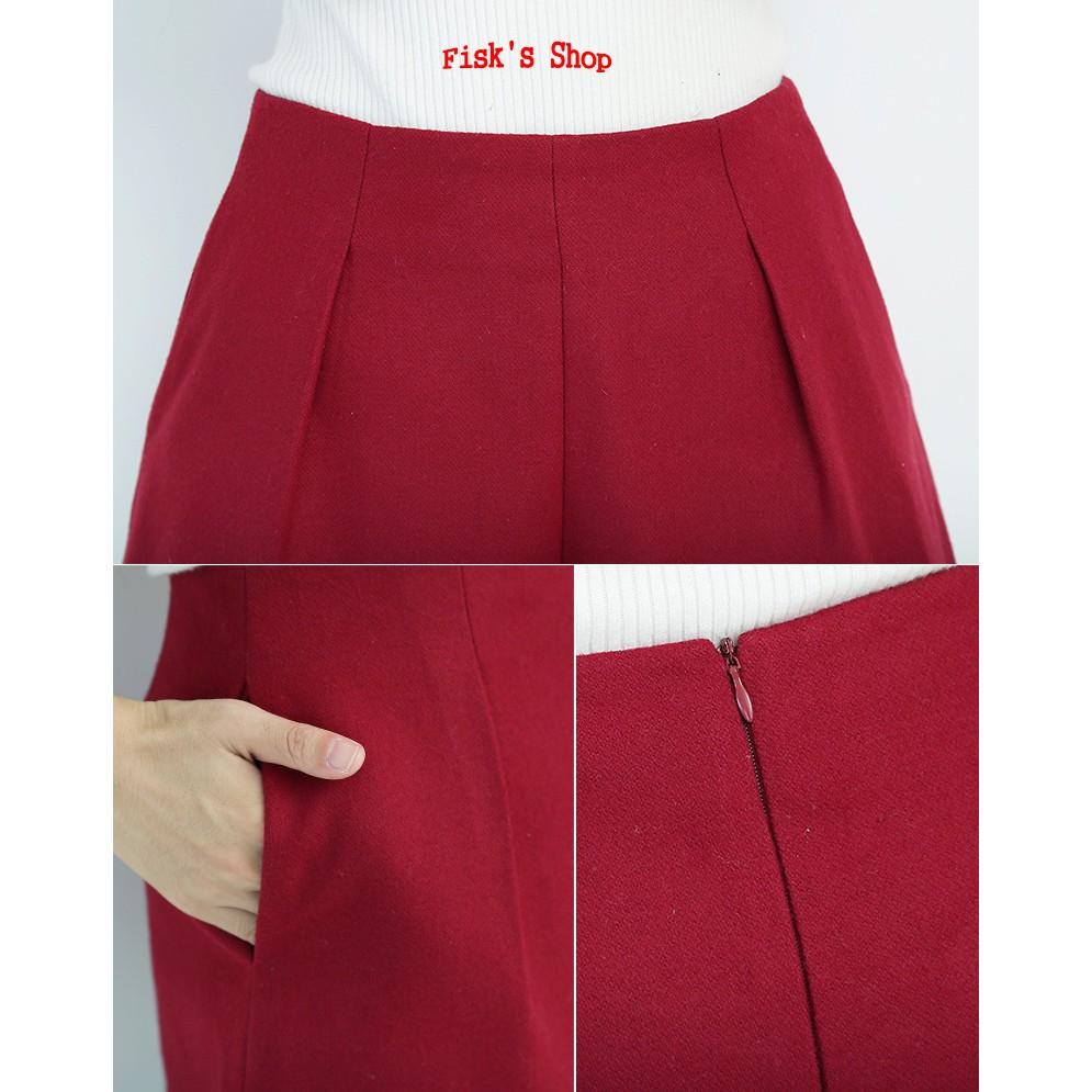 Quần đùi dạ xếp li