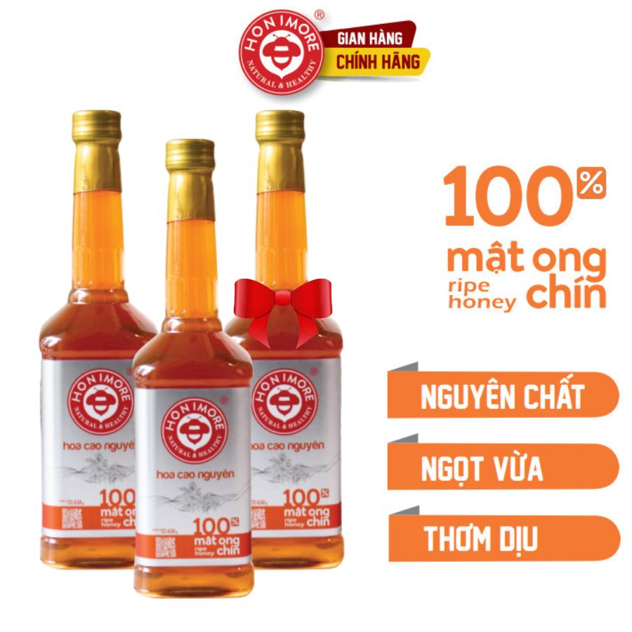 Mật ong rừng nguyên chất Honimore hoa Cao Nguyên 630g - Mua 2 tặng 1 cùng loại