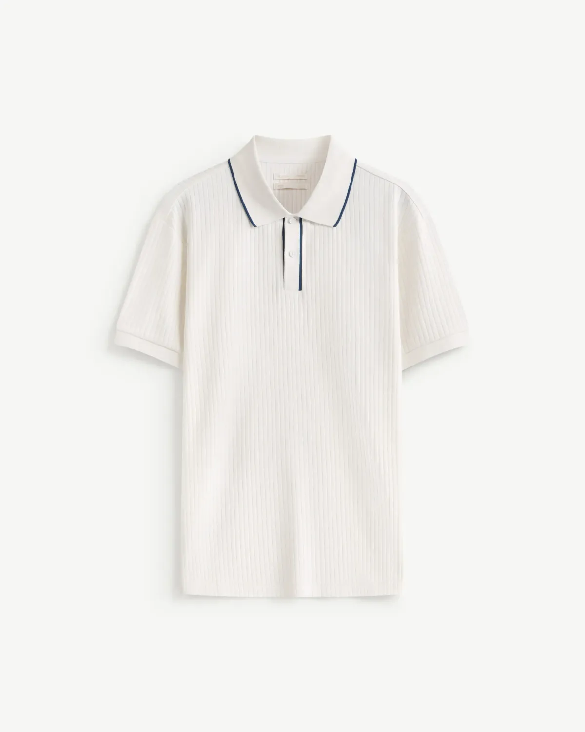 Áo Polo Nam Tay Bo Cổ Gài Nút Sọc Gân Phối Viền Form Fitted - ROUTINE 10F25POL016