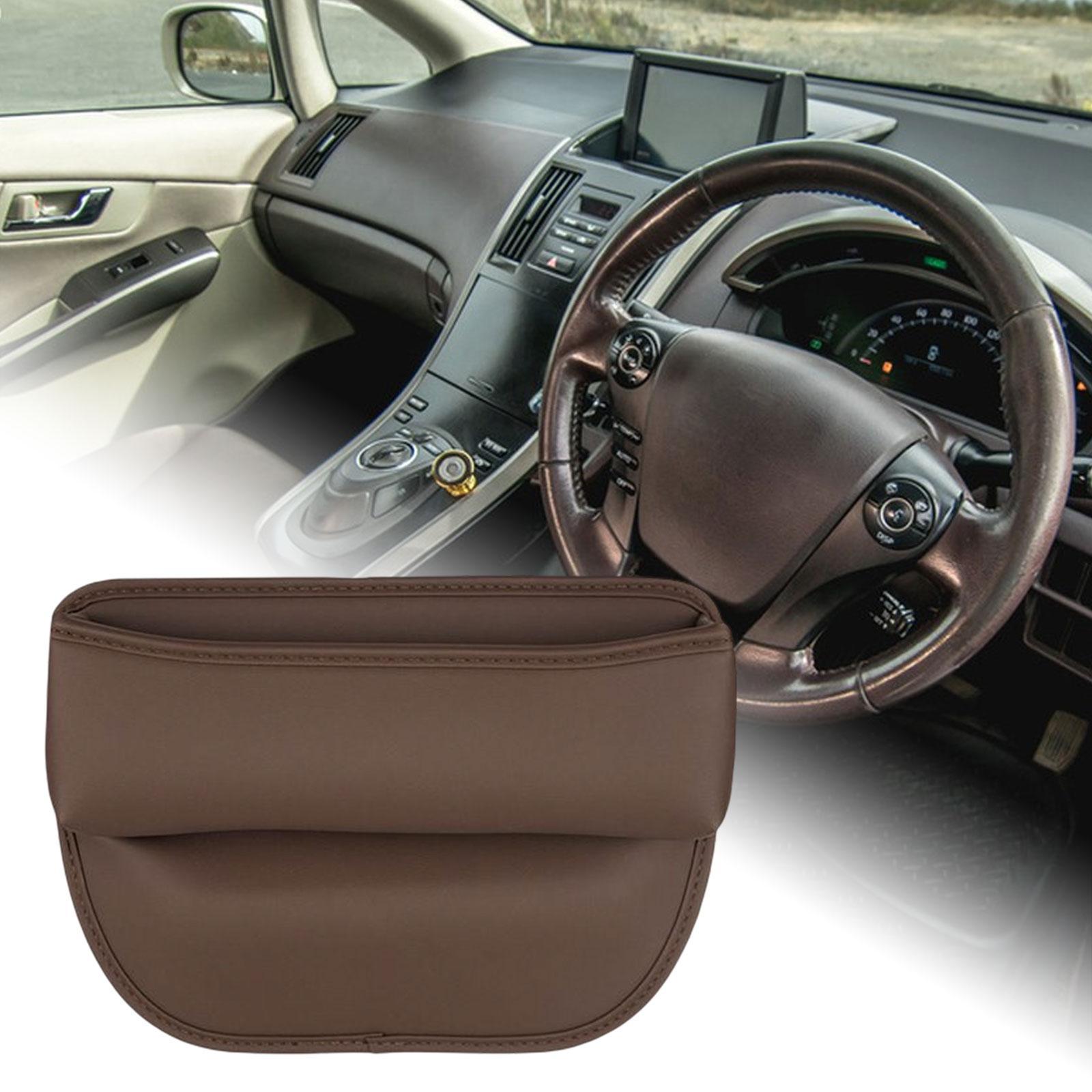Pu leather car console side seat filler Chestnut Brown