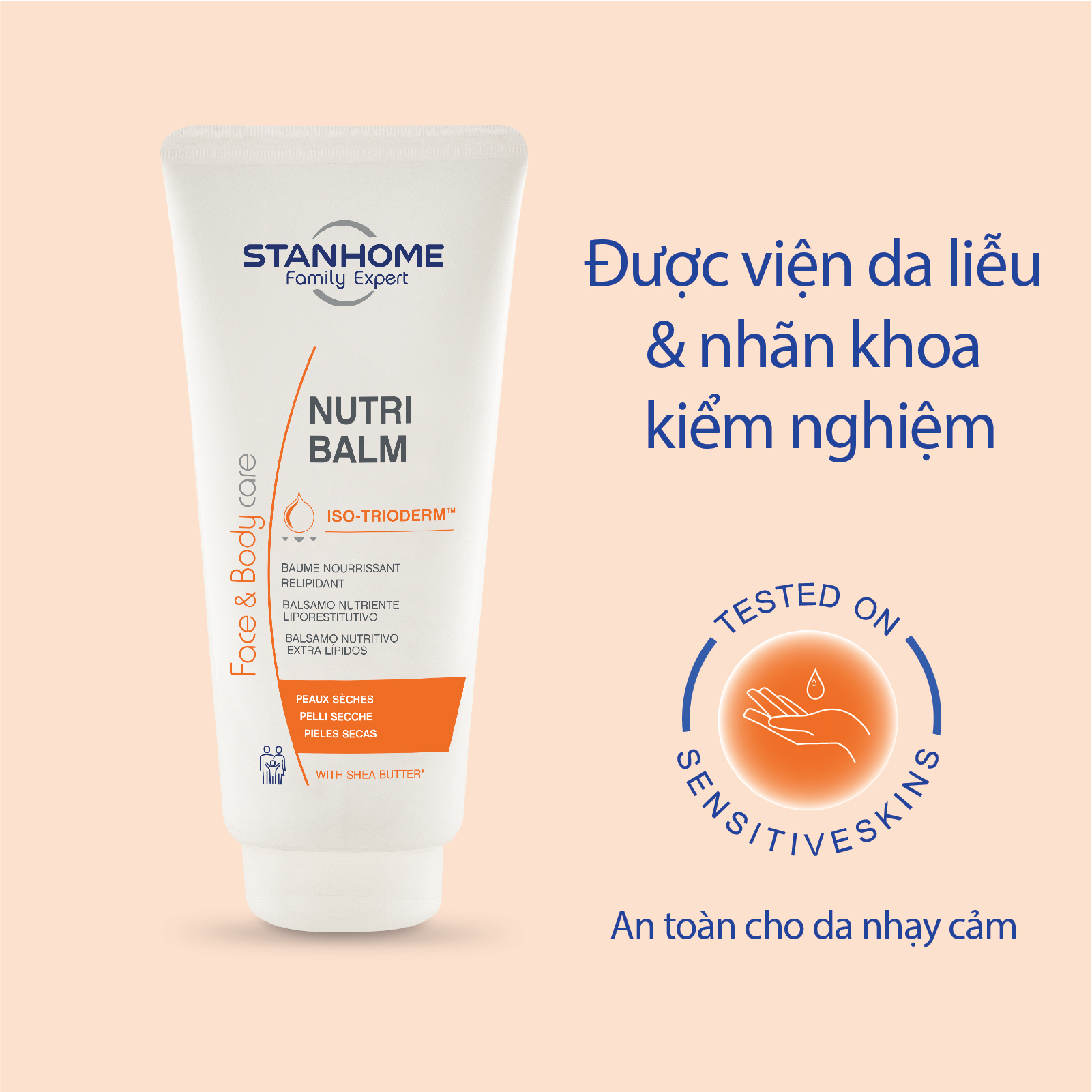 Kem dưỡng ẩm cho da khô, da nhạy cảm Stanhome Nutri Balm 200ml