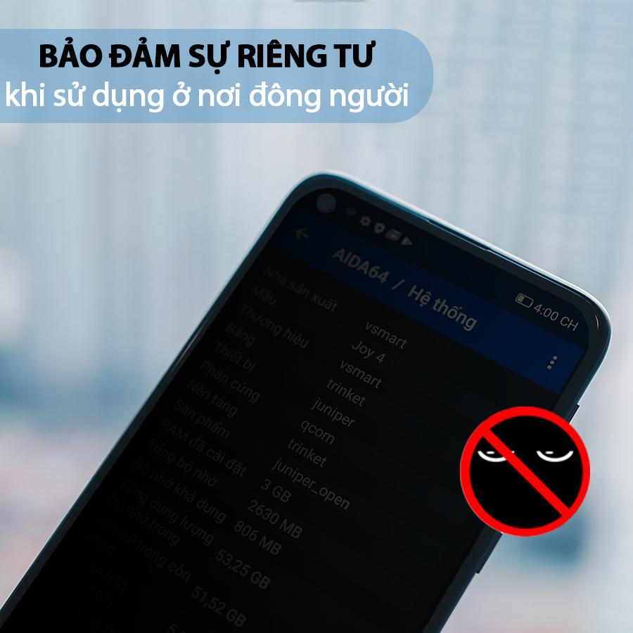 [Miếng dán màn hình] Kính cường lực chống nhìn trộm dành cho Samsung Galaxy M52 5G - Hàng Chính Hãng