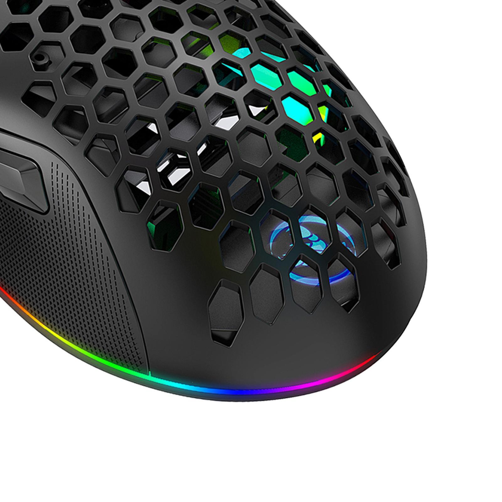 Wired Gaming Mouse Colorful LED Lights Ergonomic for Laptop