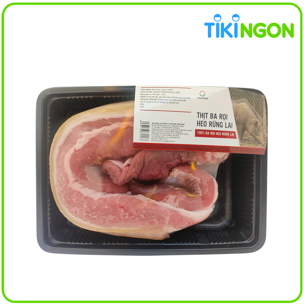 Ba rọi heo rừng lai Tam Nông Đông Lạnh 250g