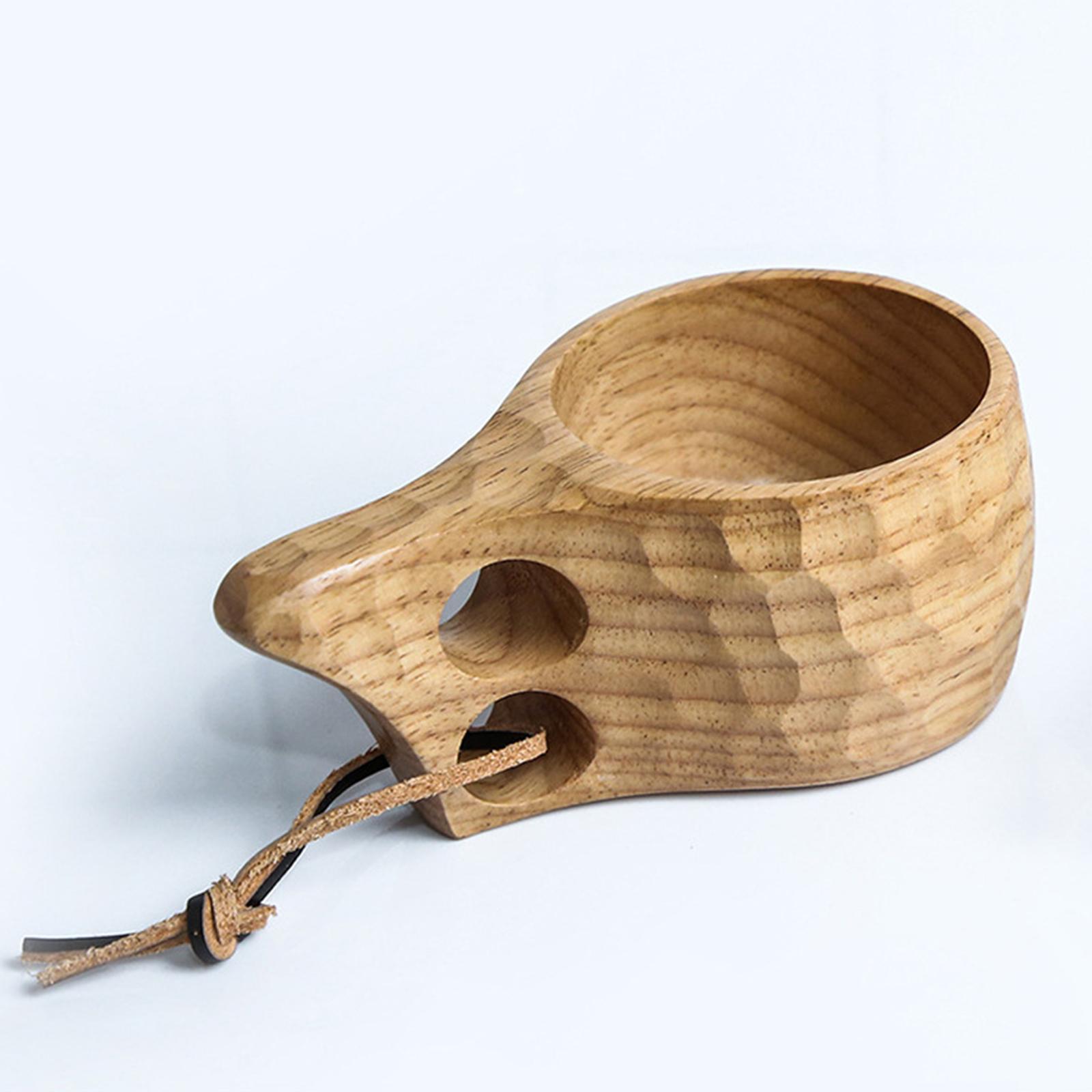 Portable Wooden Drinking Cup Tableware  Hiking Outdoor Camping