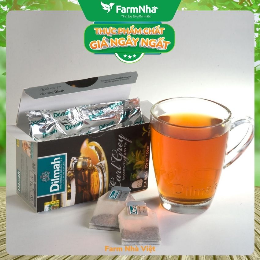 Trà Dilmah Earl Grey (Trà Bá Tước Anh Quốc) túi lọc 30g 20 túi x 1.5g - Tinh hoa trà Sri Lanka