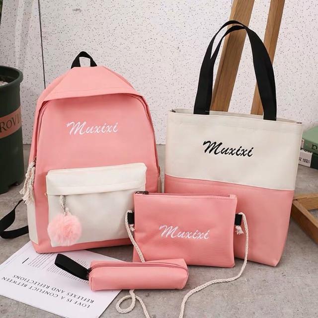 SET 4 món balo túi xách nữ thời trang SET01
