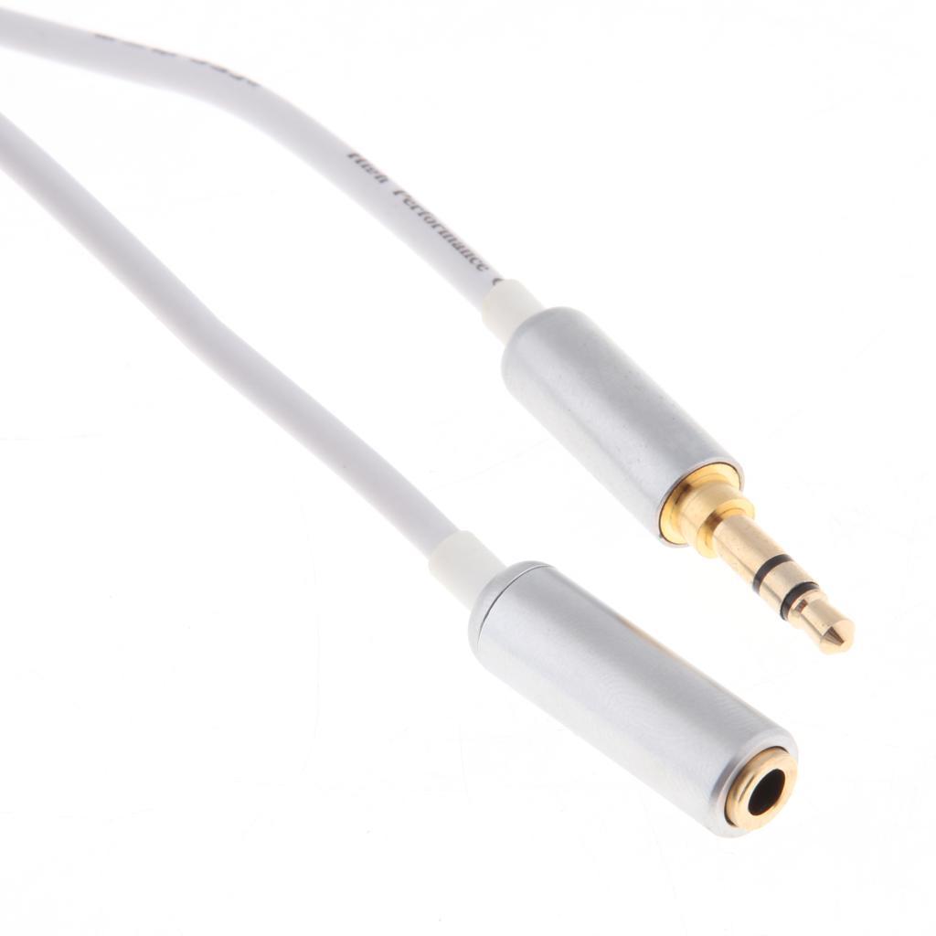 3.5mm Male to Female Auxiliary Stereo Audio Headphone Jack AUX Cable 0.5meter