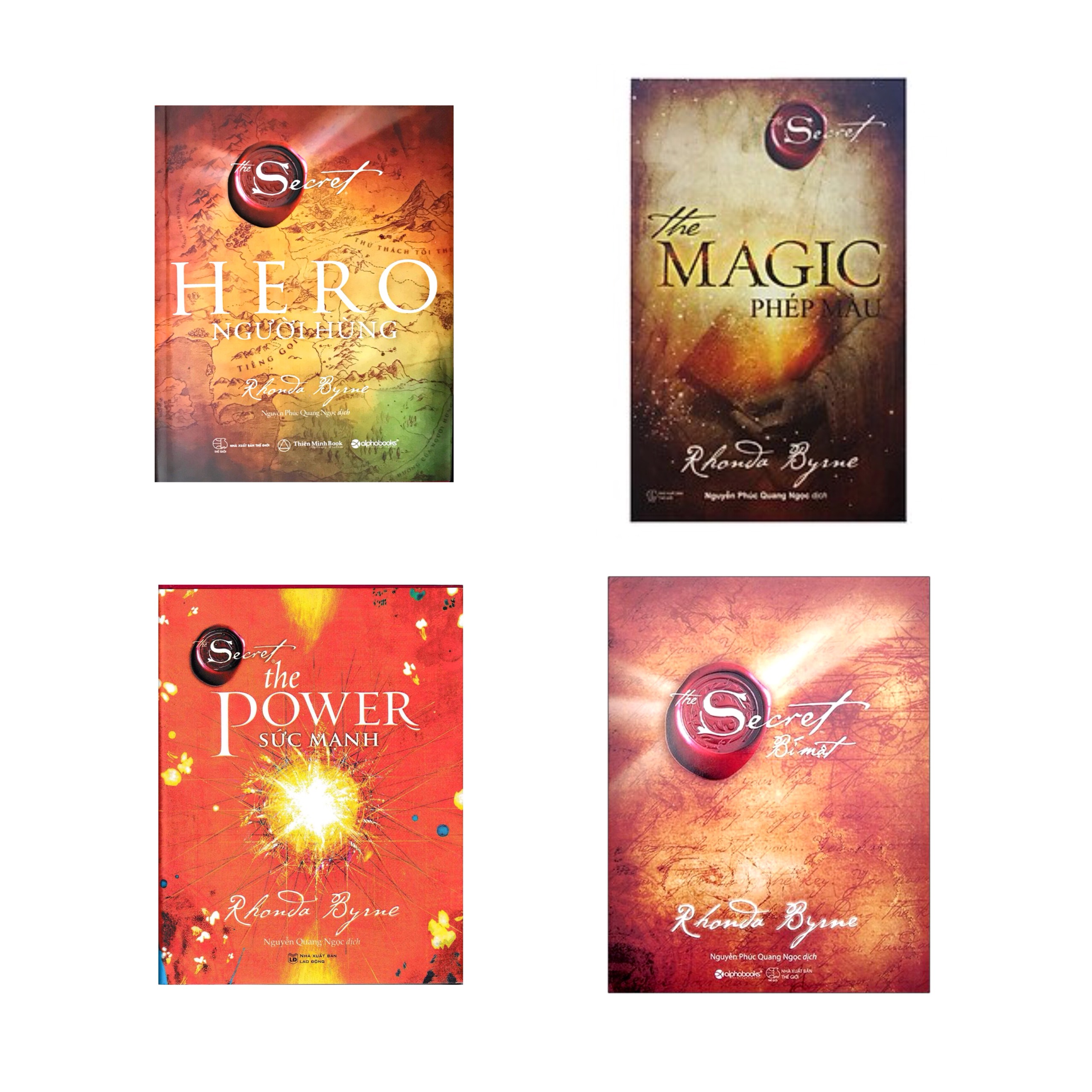 Combo 4 Cuốn The Secret , Hero Người Hùng , Secret Bí Mật , Magic Phép Màu , Power Sức Mạnh
