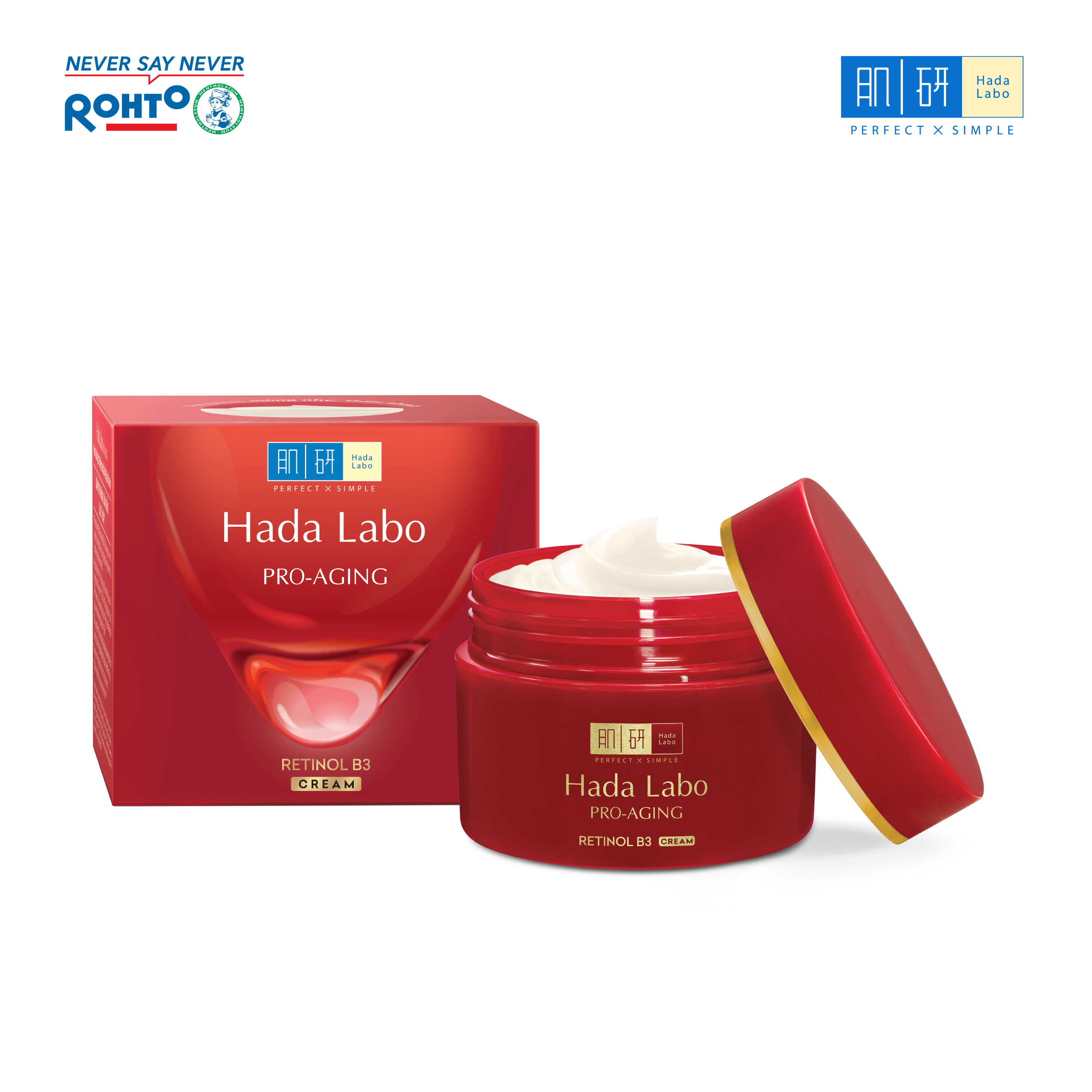 Kem dưỡng cải thiện lão hóa Hada Labo Pro-Aging Retinol B3 Cream 50g