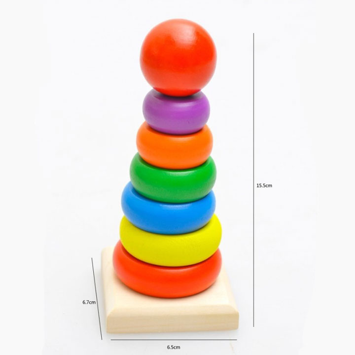 Đồ chơi giáo dục tháp vòng tròn mini