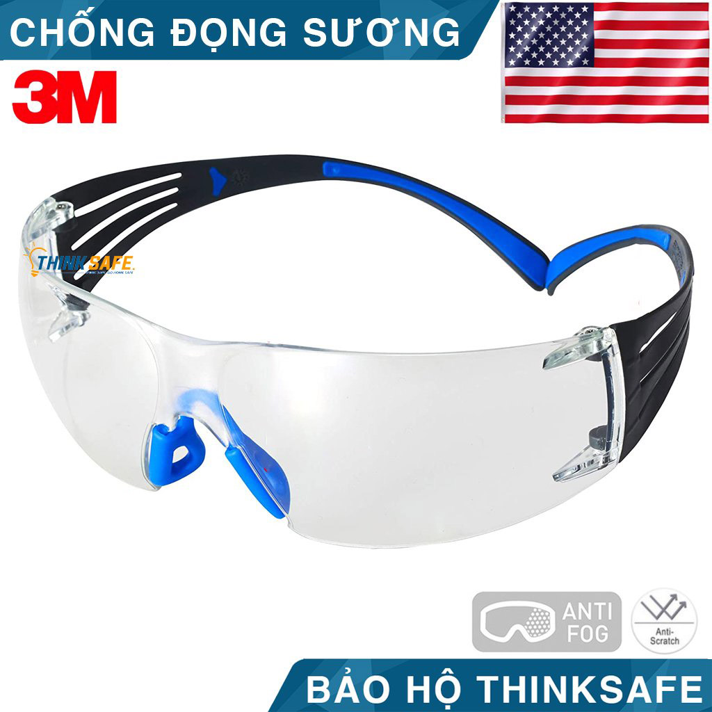 Kính Bảo Hộ lao động 3M SF401SGAF kính chống bụi, Chống tia UV, mắt kính, đi xe máy, lao động, phòng dịch