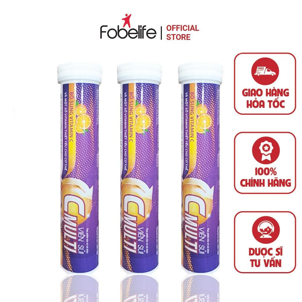 Viên sủi bổ sung vitamin c Multi C Fobe- tuýp 20 viên