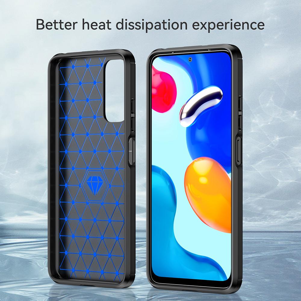 Ốp lưng dành cho Xiaomi Redmi Note 11/11S 4G silicone mềm Carbon phay xước chống sốc chống vân tay