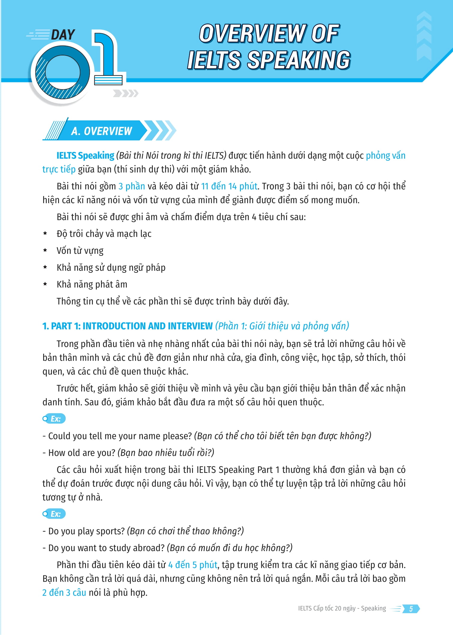 Ielts Cấp Tốc - 20 Ngày Speaking