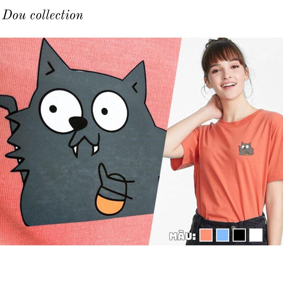 Áo Thun Unisex In Hình Icon Thời Trang Nam Nữ Couple Nhiều Màu Họa Tiết Cáo - Cotton - AT010
