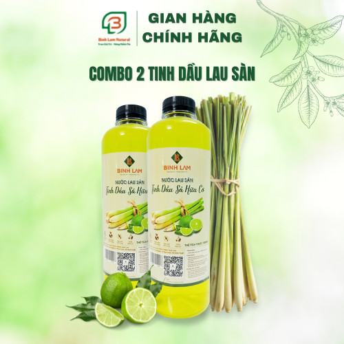 COMBO 2 CHAI NƯỚC LAU SÀN TINH DẦU SẢ HỮU CƠ 1000ML