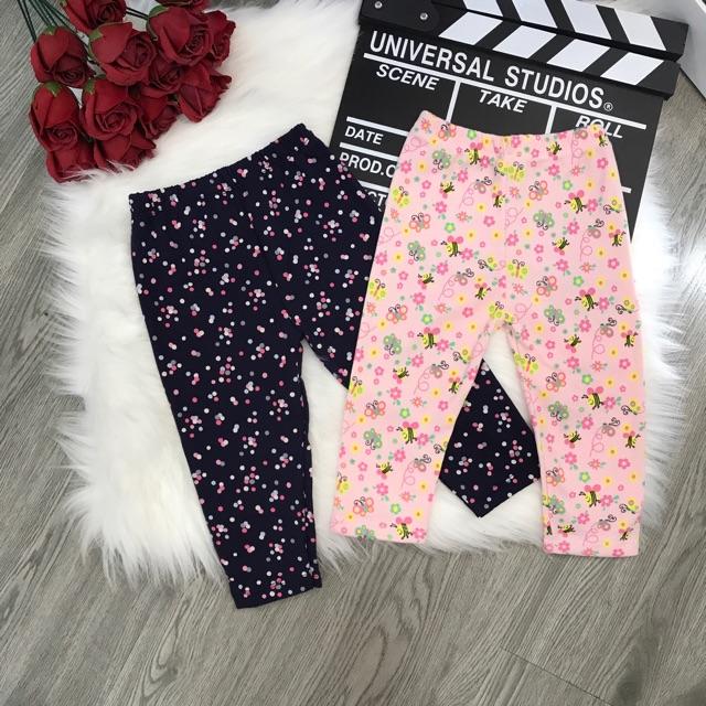 Set 10 quần legging hoạ tiết cho bé gái