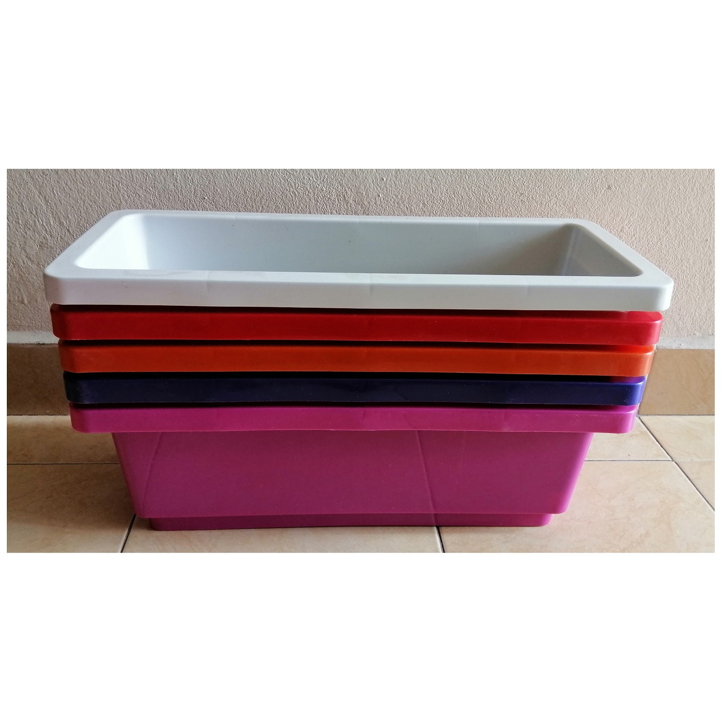COMBO 5 CHẬU/ KHAY/ MÁNG NHỰA TRỒNG RAU, TRỒNG HOA KÍCH THƯỚC 48X20X16CM - NHIỀU MÀU