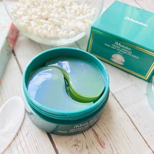 Mặt Nạ Mắt Hỗ Trợ Giảm Thâm Nếp Nhăn JM Solution Marine Luminous Pearl Deep Moisture Eye Patch Pearl 60 miếng - JESS SHOP COSMETICS