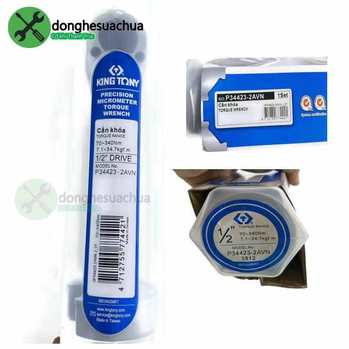 Cần siết lực 1/2 Kingtony 34423-2A 70-340N.m dài 570mm