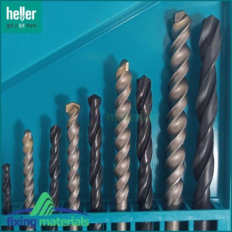 Hộp 9 mũi khoan hỗn hợp HELLER chuôi tròn