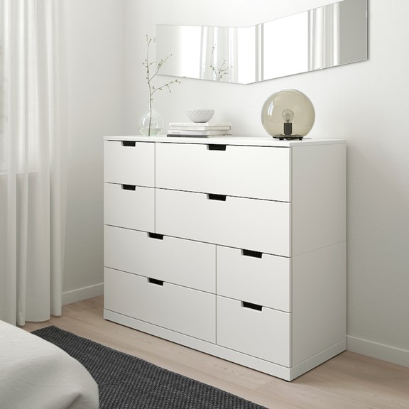 BANALDO, Tủ đựng đồ dùng 4 tầng 8 ngăn kéo DRA_079, 120x47x98cm