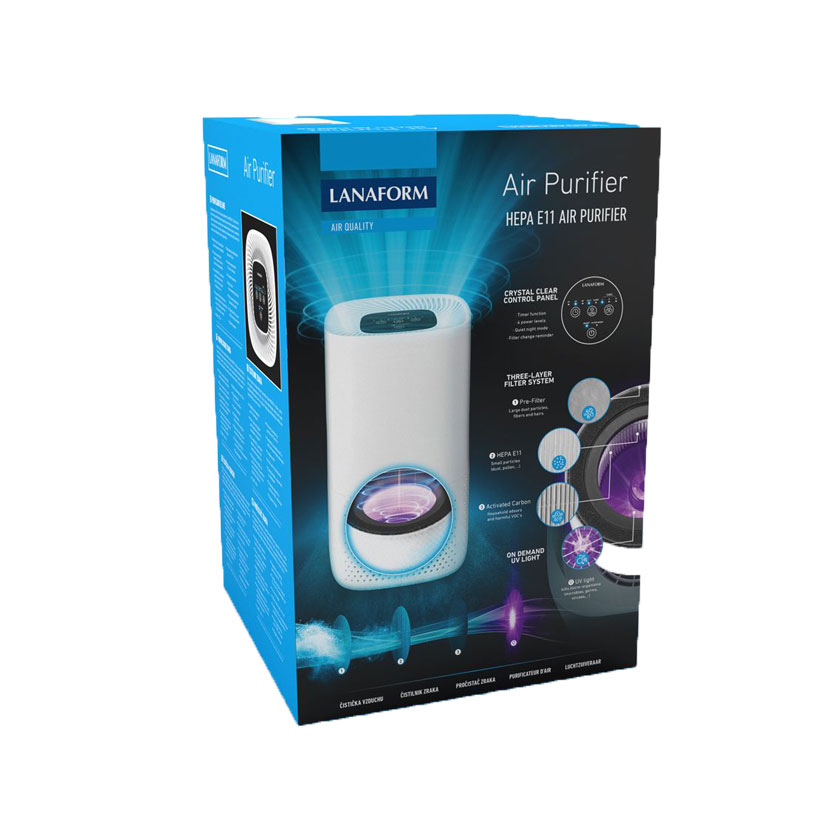 Máy Lọc Không Khí Diệt Khuẩn Bằng Tia Cực Tím Lanaform Air Purifier nhập khẩu Bỉ