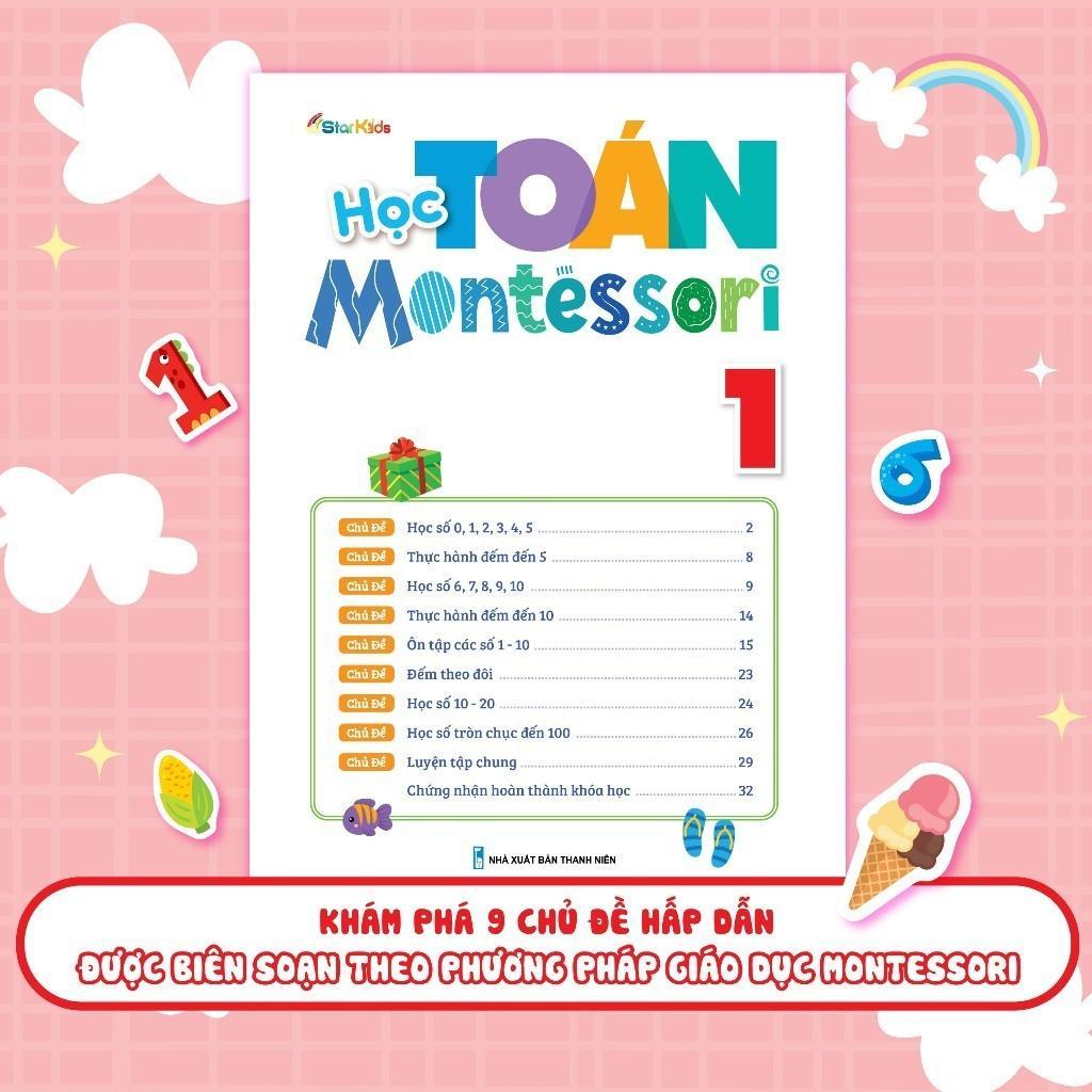 Sách - Học Toán Montessori 1 - Phát Triển Trí Tuệ 4+ - Megabook