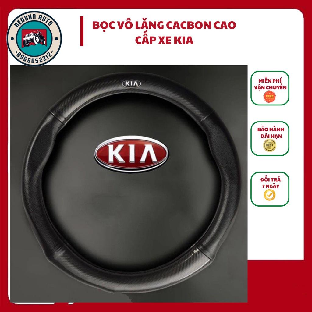 Bọc Da Vô Lăng Kia- Bọc Vô Lăng Cacbon Vừa Cho Xe 4 Chỗ, 7 Chỗ Full Logo Các Hãng Xe Loại Cao Cấp