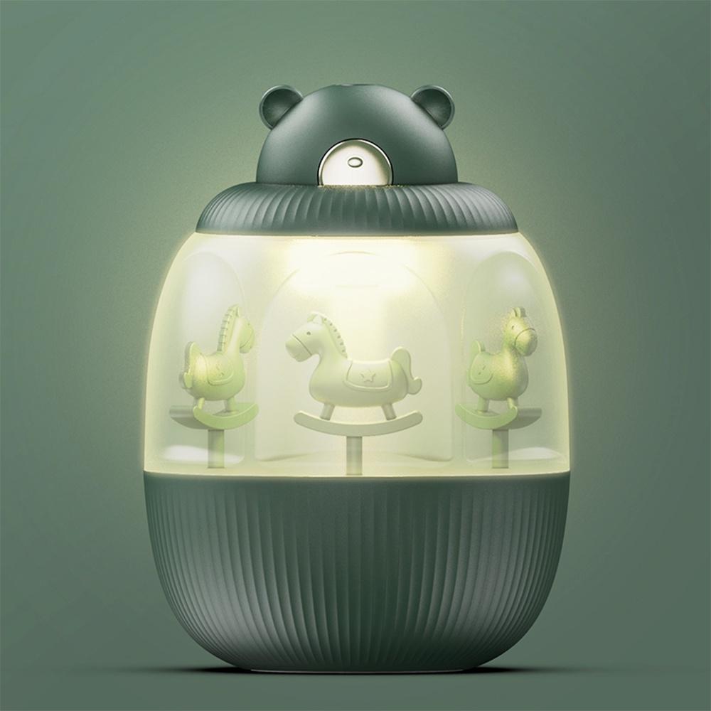 3 In 1 Ultrasonic Air Humidifier With Carousel Music Box Diffuser Mist Maker 320ml